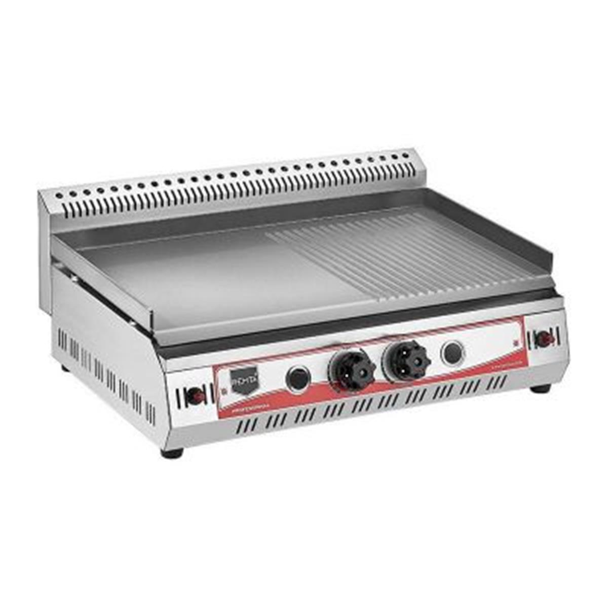 Remta R70CE(PO) Yarı Oluklu Pleyt Izgara, 70 cm, Doğalgazlı,,Grill Plate,Remta,1010263,Premut