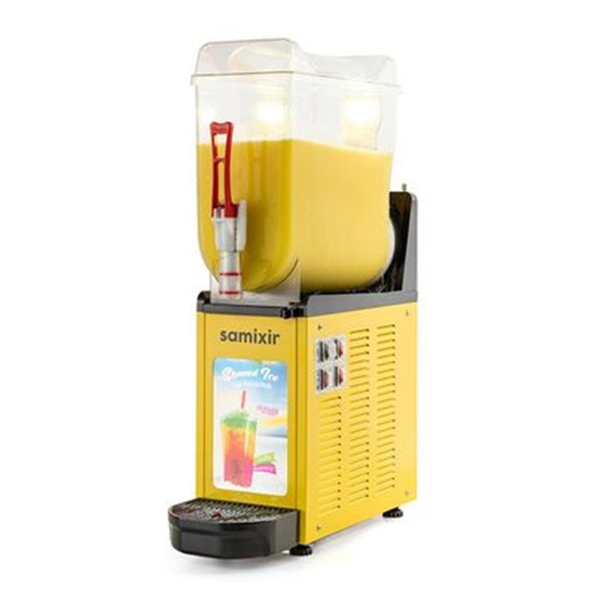 Samixir SLUSH12 Allure Ice Slush Granita Soğuk Meyve Suyu Dispenseri, 12 L, Sarı,,Ice Slush & Buzlaş Makineleri,Samixir,1150047,Premut