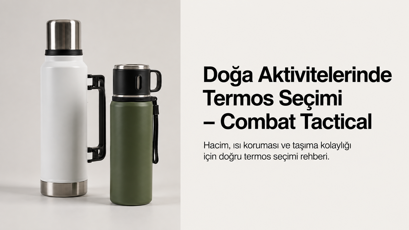 Doğa Aktiviteleri İçin Beyaz ve Haki Termos Seçimi Rehberi
