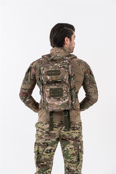 Combat Tactical Outdoor Taktik 35 Lt Sırt Çantası Su Geçirmez Yürüyüş Seyahat Dağcı Kamp Trekking Sırt Çantası 35 Lt-Kamuflaj-658