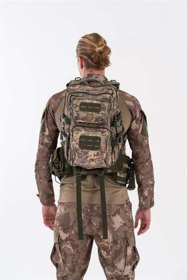 Combat Tactical Outdoor Taktik 35 Lt Sırt Çantası Su Geçirmez Yürüyüş Seyahat Dağcı Kamp Trekking Sırt Çantası 35 Lt-Kamuflaj-658