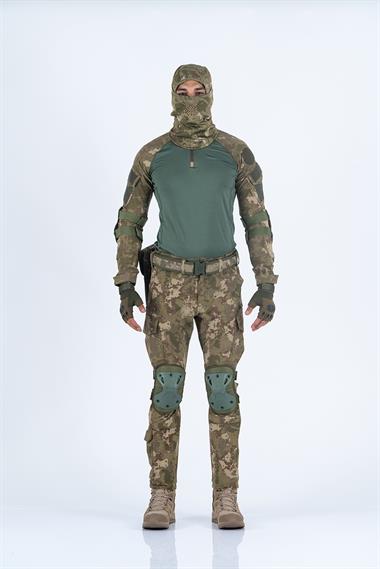 Bikatex Dizlik Dirseklik Koruyucu Takım Bisiklet Paten Kaykay Askeri Dizlik Dirseklik Takım Seti - 029