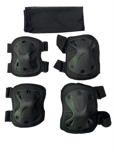 Bikatex Dizlik Dirseklik Koruyucu Takım Bisiklet Paten Kaykay Askeri Dizlik Dirseklik Takım Seti - 029