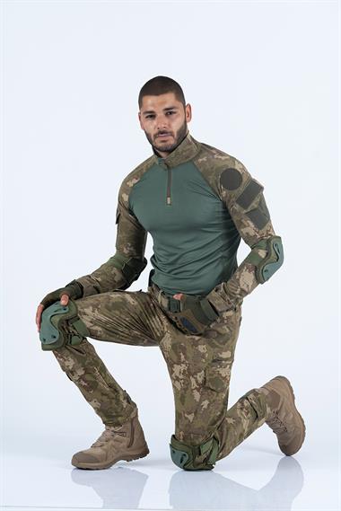 Bikatex Dizlik Dirseklik Koruyucu Takım Bisiklet Paten Kaykay Askeri Dizlik Dirseklik Takım Seti - 029