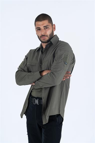 Combat Tactical Outdoor Taktik Gömlek Fermuar Cepli Koruma Swat Gömlek - 420