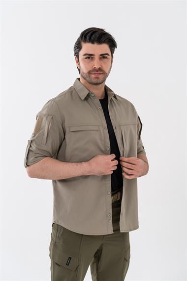 Combat Tactical Outdoor Taktik Gömlek Fermuar Cepli Koruma Swat Gömlek Yazlık  -  424