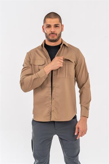 Combat Tactical Outdoor Taktik Gömlek Fermuar Cepli Koruma Swat Gömlek Yazlık  -  424