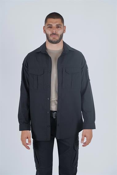 Combat Tactical Outdoor Taktik Gömlek Fermuar Cepli Koruma Swat Gömlek Yazlık  -  424