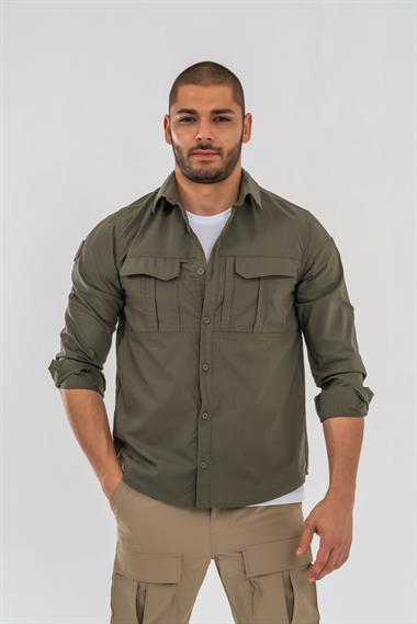 Combat Tactical Outdoor Taktik Gömlek Fermuar Cepli Koruma Swat Gömlek Yazlık  -  424