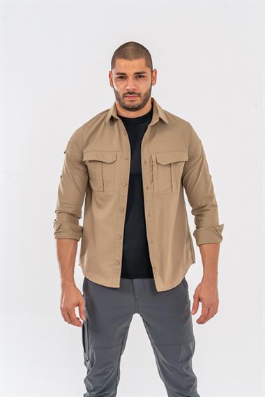 Combat Tactical Outdoor Taktik Gömlek Fermuar Cepli Koruma Swat Gömlek Yazlık  -  424