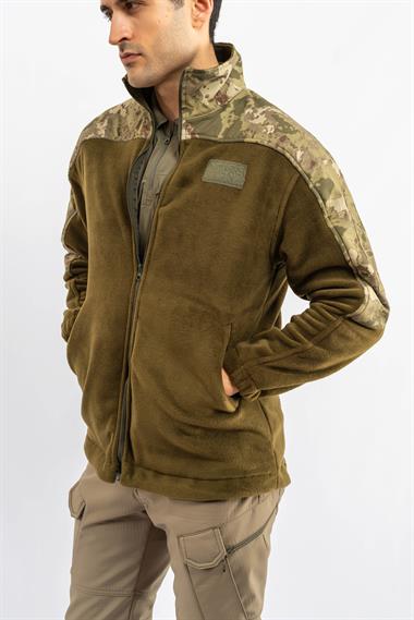 Bikatex Taktik Dik Yaka Erkek Polar Mont Kamuflaj - 327