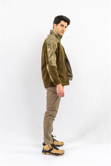 Bikatex Taktik Dik Yaka Erkek Polar Mont Kamuflaj - 327