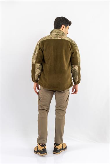 Bikatex Taktik Dik Yaka Erkek Polar Mont Kamuflaj - 327