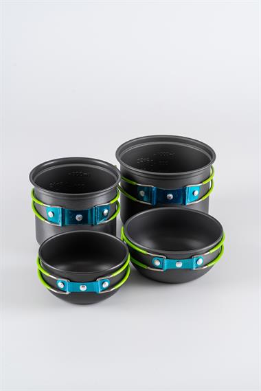 Kamp Pişirme Seti 4 Parça Katlanır - Ug-0137