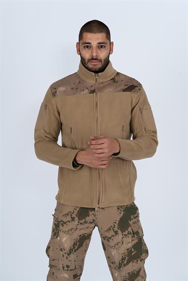 Bikatex Taktik Dik Yaka Erkek Polar Mont Kamuflaj - 321