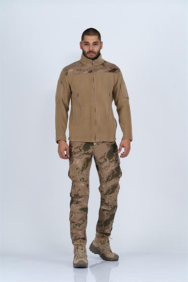 Bikatex Taktik Dik Yaka Erkek Polar Mont Kamuflaj - 321