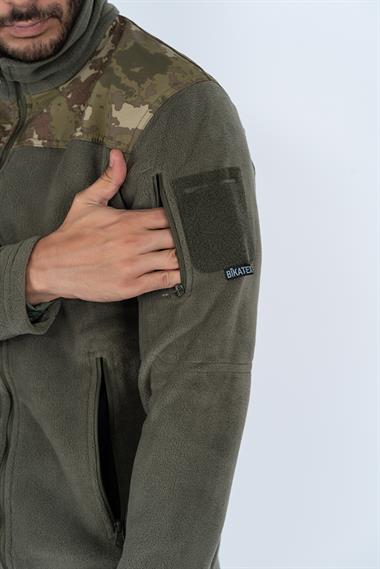 Bikatex Taktik Dik Yaka Erkek Polar Mont Kamuflaj - 321