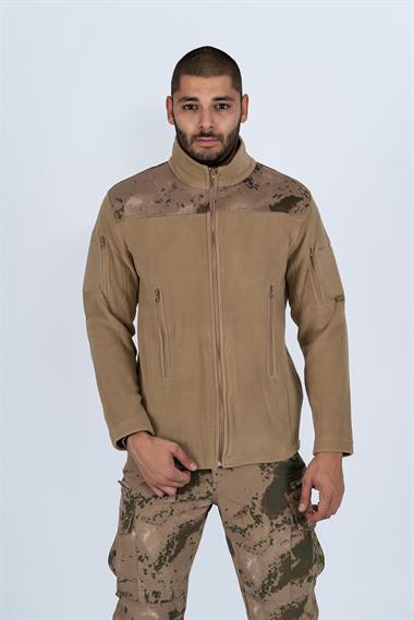 Bikatex Taktik Dik Yaka Erkek Polar Mont Kamuflaj - 321