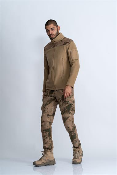 Bikatex Taktik Dik Yaka Erkek Polar Mont Kamuflaj - 321