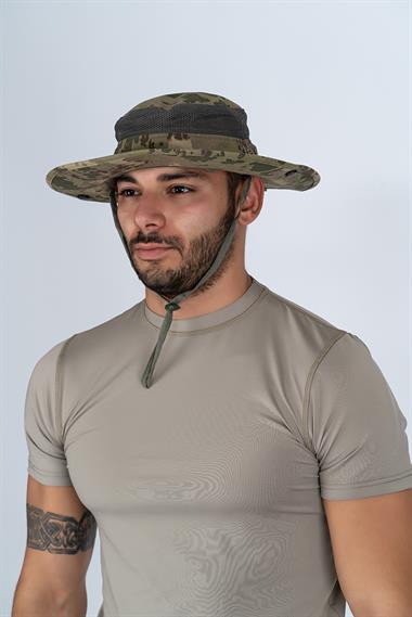 Taktik Fötr Şapka Balıkçı Avcılık Askeri Kamuflaj Boonie Fötür Şapka - 018