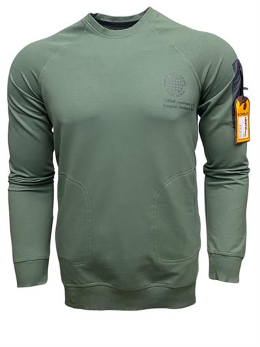 Combat Tactical Outdoor Baskılı Uzun Kol Sıfır Yaka Tişört Bisiklet Yaka Günlük Basic Sweatshirt - 905 