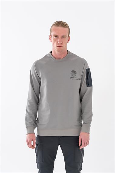 Combat Tactical Outdoor Baskılı Uzun Kol Sıfır Yaka Tişört Bisiklet Yaka Günlük Basic Sweatshirt - 905 