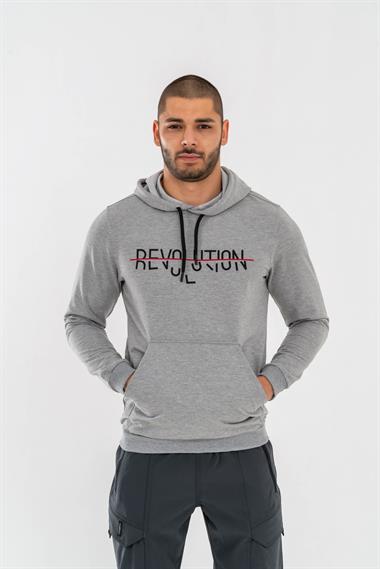Combat Tactical Outdoor Tactik Baskılı Uzun Kol Tişört Günlük Basic Sweatshirt - 904 - Gri