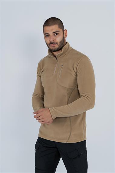 Bikatex Taktik Yarım Fermuarlı Sweatshırt Polar Anti Pilling Fit Dik Yaka Polar - 903