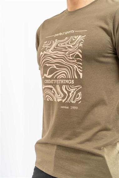 Combat Tactical Outdoor Tişört Günlük Sıfır Yaka Erkek Tişörtü Basıc T-Shirf - 820