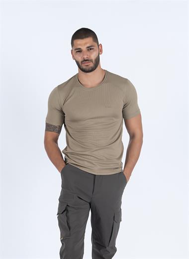 Combat Tactical Outdoor Tişört Günlük Sıfır Yaka Sporcu Erkek Tişörtü T-Shirf - 807 Ygm