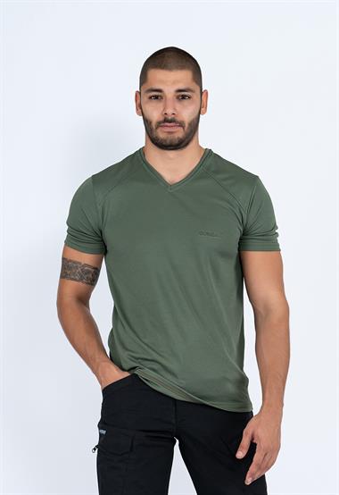 Combat Tactical Outdoor Tişört Günlük V-Yaka Sporcu Erkek Tişörtü T-Shirf - 808