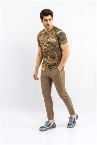 Combat Tactical T-Shırt Tactıcal K.Kol Pike Kamuflaj - 801