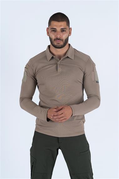 Combat Tactical Outdoor Taktik Tişört Lacost Polo Gömlek Yaka T-Shırt - 802 U.Kol Pıke