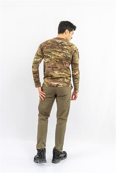 T-SHIRT TACTICAL U.KOL PİKE KAMUFLAJ  - 822