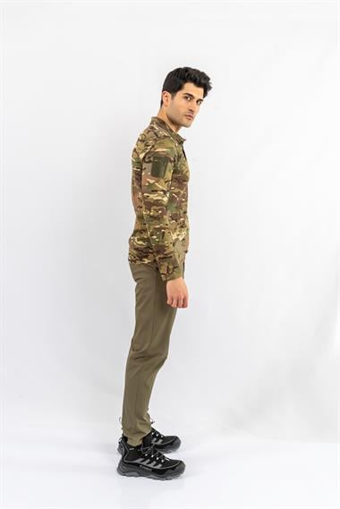 T-SHIRT TACTICAL U.KOL PİKE KAMUFLAJ  - 823