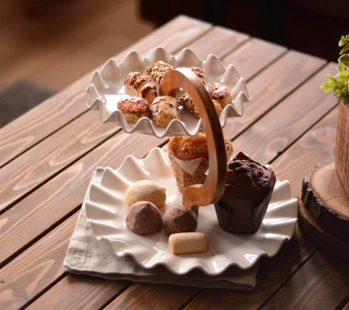 Bambum Isolde 2 Katlı KurabiyelikBambumServis & Sunum Ürünleri