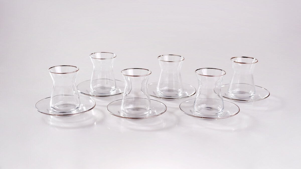 Bambum Stella Plus 12 Parça Çay Seti PlatinBambumÇay Takımları