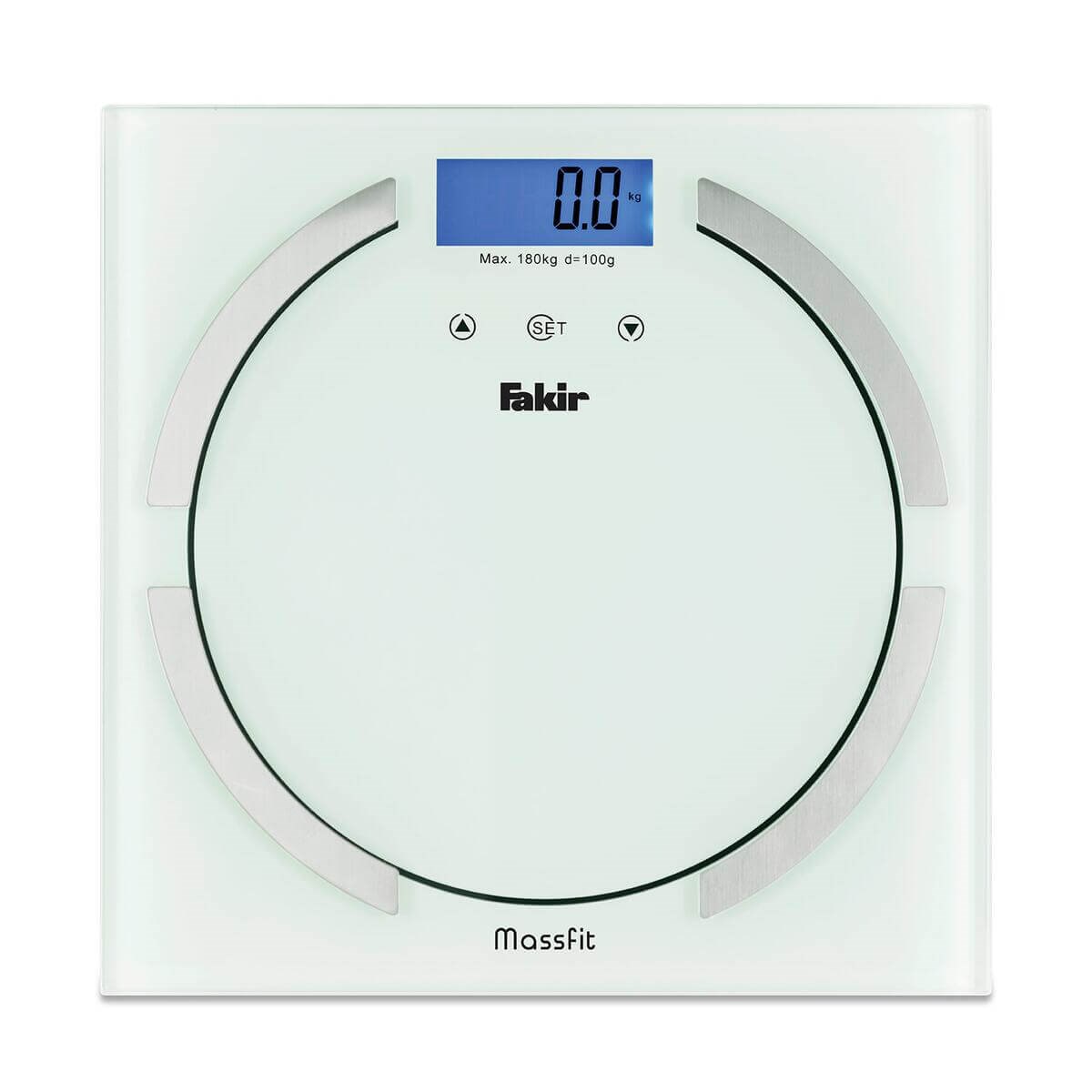 Fakir Massfit Dijital Cam Vücut Analiz Baskülü BeyazFakirBanyo Tartısı