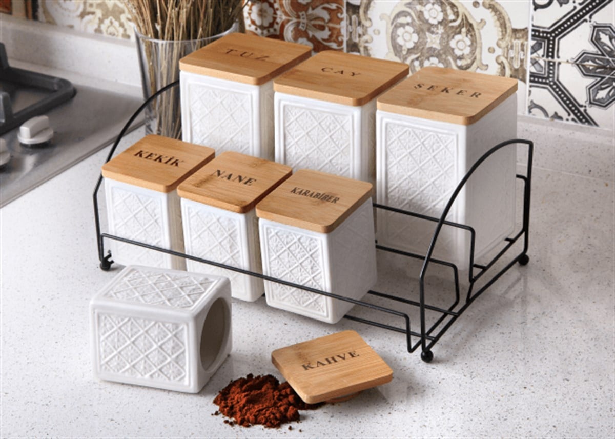 Gönül 7'li Seramik Baharat Seti G1985GönülBaharatlık