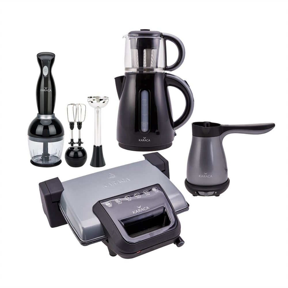 Karaca 1 Evimde 5 Marifet 4lü Çeyiz Seti Antrasit