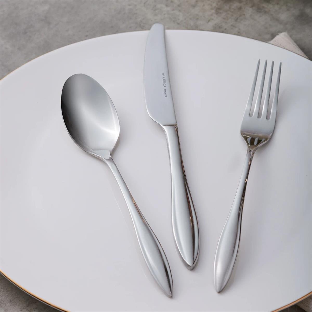 Karaca Costa 84 Parça 12 Kişilik Çatal Kaşık Bıçak Takımı Elegance KutuluKaracaÇatal Kaşık Bıçak Takımları