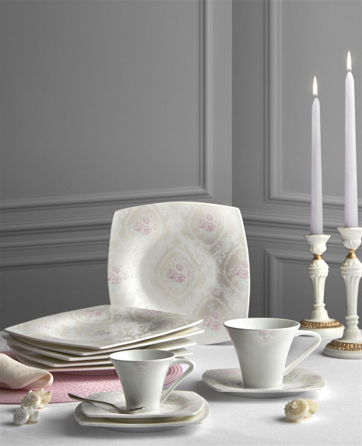 Karaca Fine Pearl İstiridye 86 Parça İnci Yemek Takımı