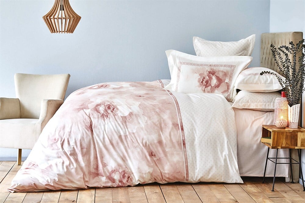 Karaca Home Alita Pudra Rnf Çift Kişilik Nevresim Jakar Pike Takımı