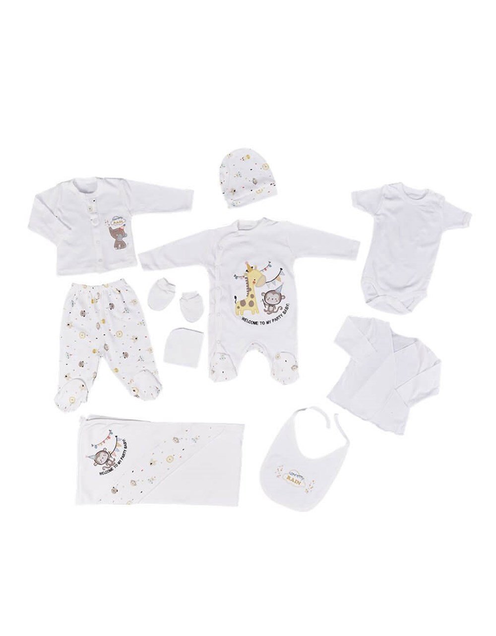 Karaca Home My Party Aplike/Nakış 10 Parça Hastane Çıkışı