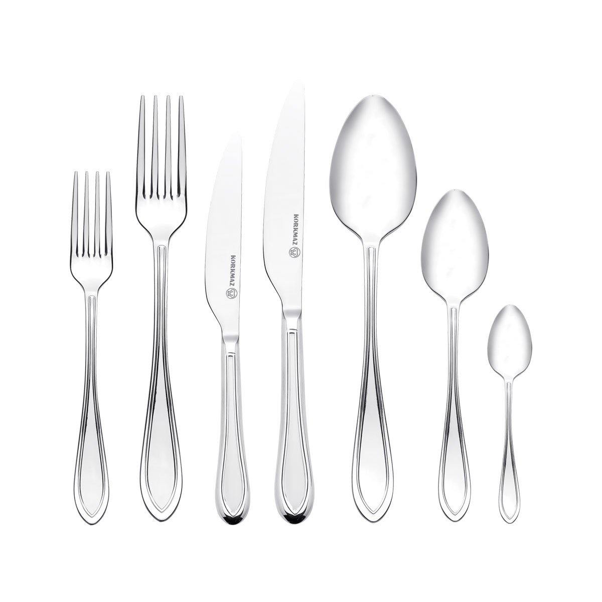 Korkmaz Manolya 84 Parça Çatal Kaşık Bıçak Seti A2466KorkmazÇatal Kaşık Bıçak Takımları