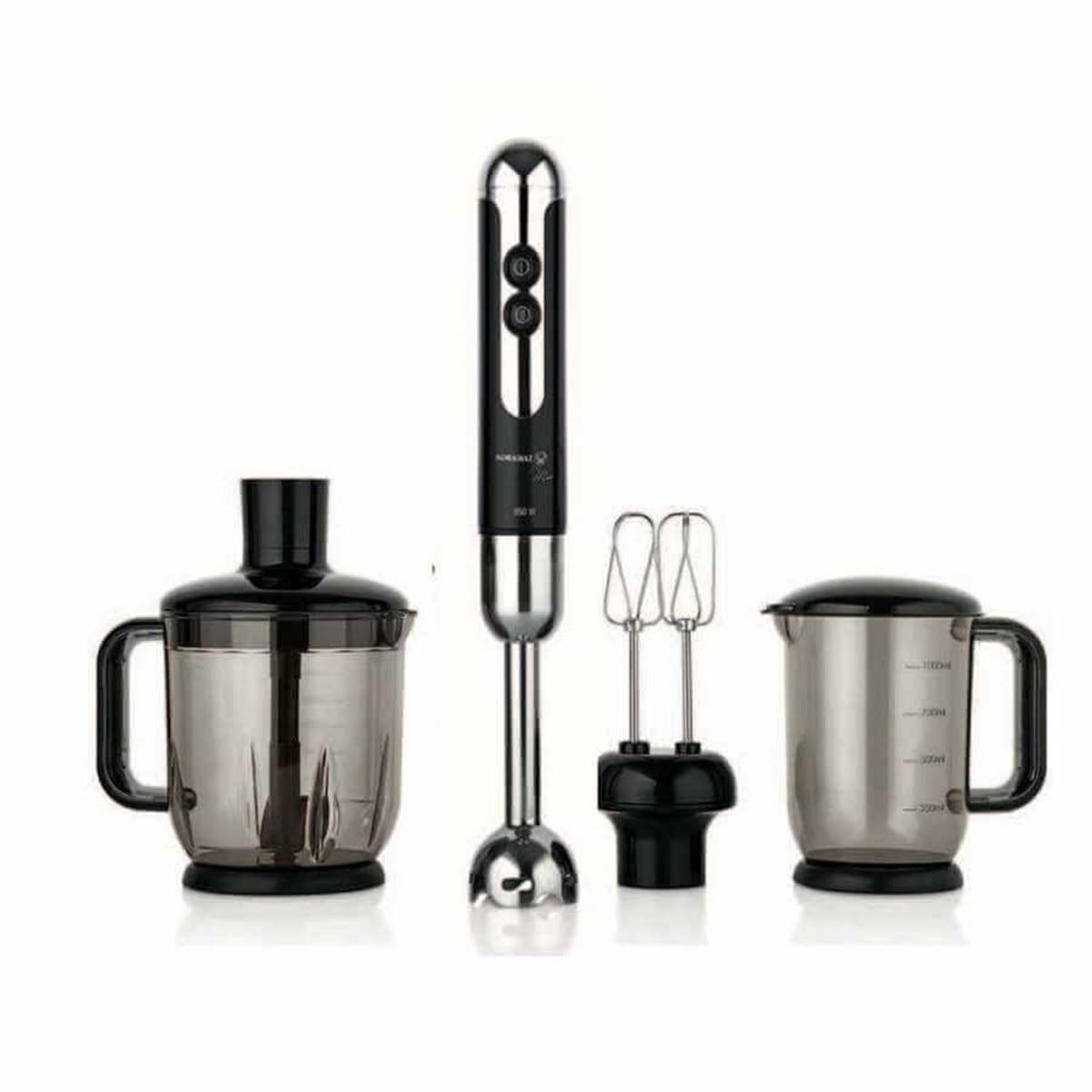 Korkmaz Mia Mega Siyah/Krom Blender Set A447-12KorkmazBlender ve Mikserler