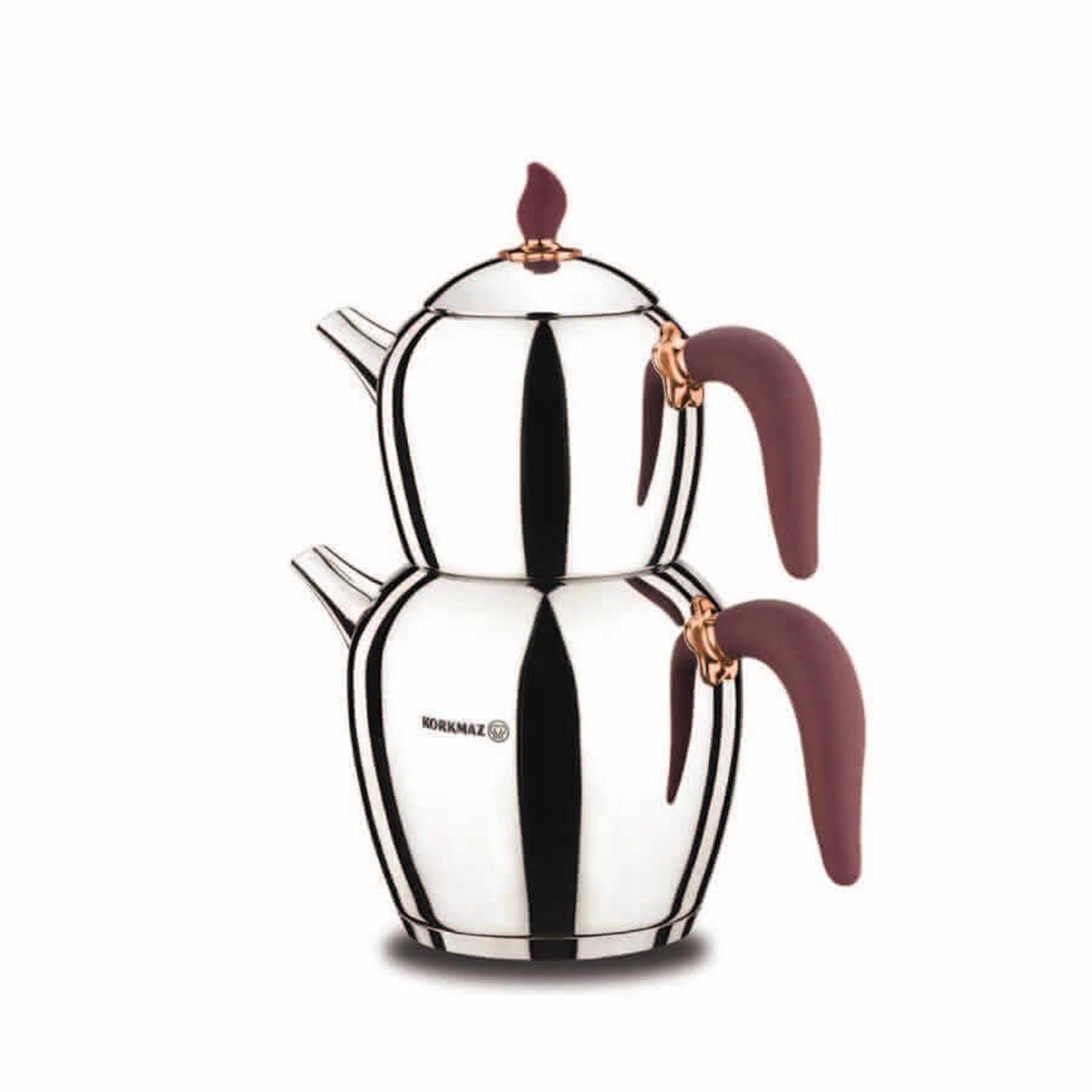 Korkmaz Şehnaz Bordo Çaydanlık Takımı A215KorkmazÇaydanlık