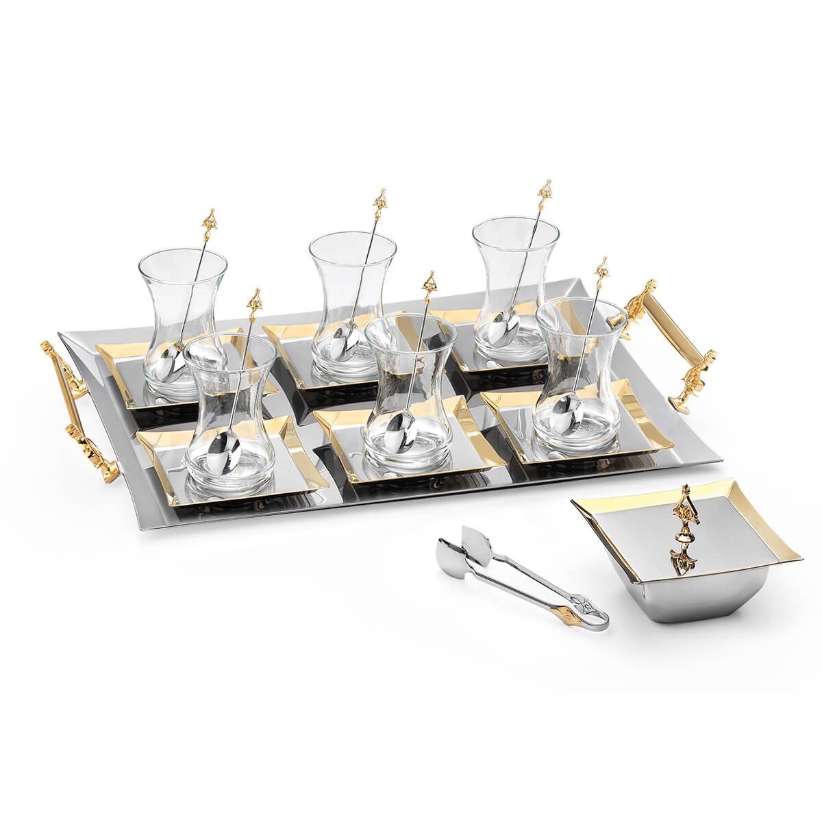 Korkmaz Zena Gold 40 Parça Çay Seti A1783-1KorkmazTepsi