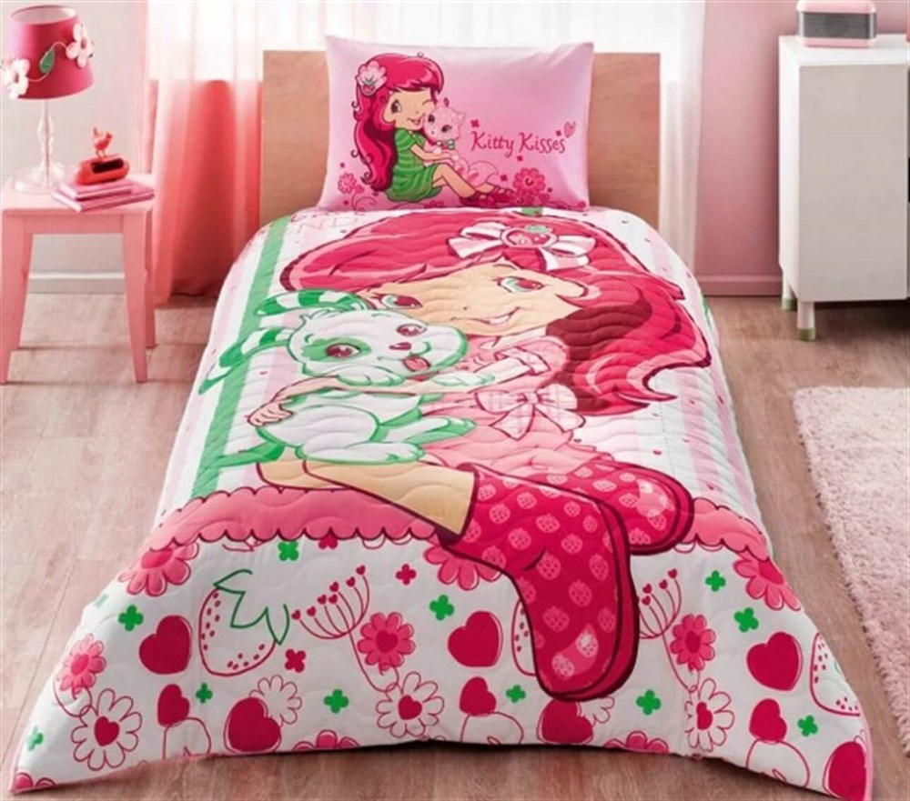 Lisanslı Strawberry Shortcake Tek Kişilik Complete Set