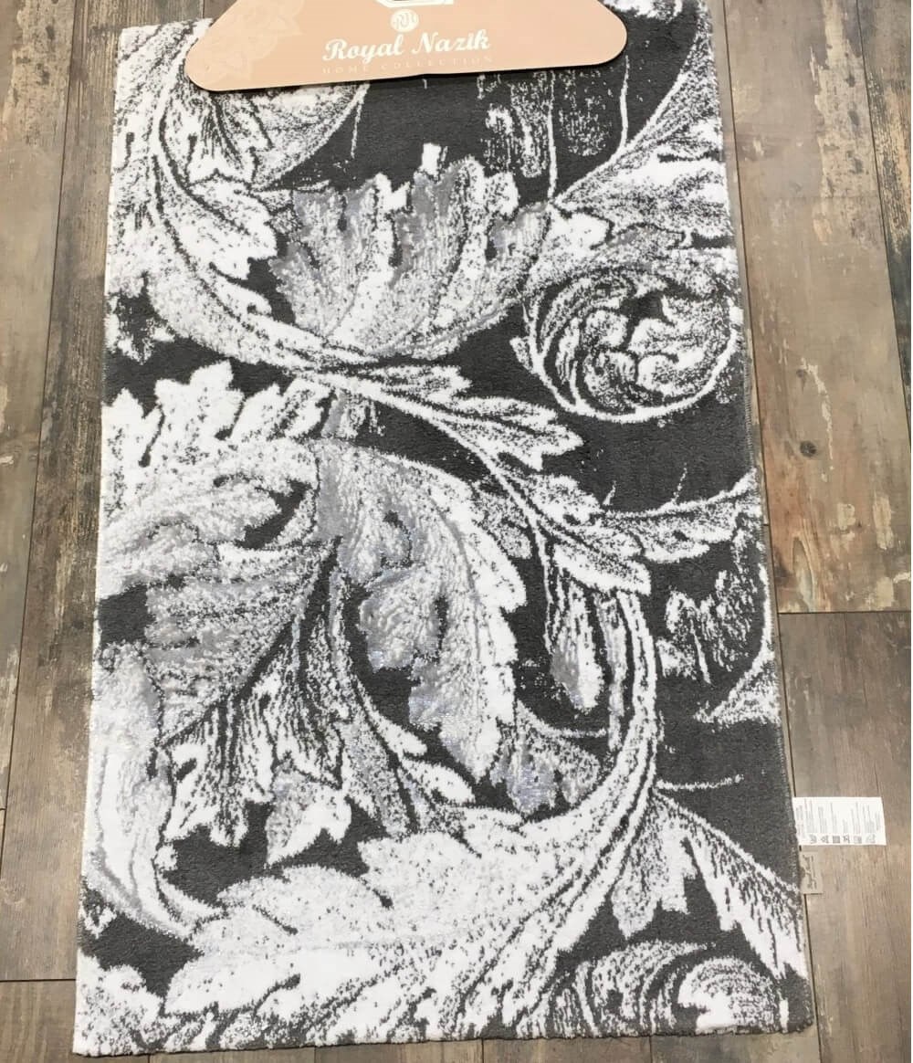 Nazik Home Jardin 2'Li Banyo Paspas Set (Gri)